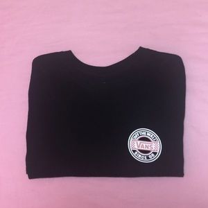 Vans Circle Checkered Black Boyfriend T-Shirt